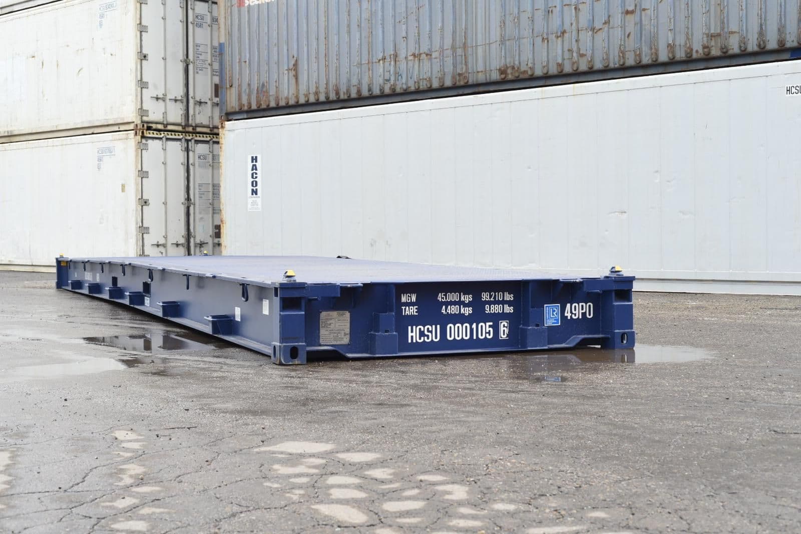 Afmetingen en mogelijkheden van flatrack- en platform containers image
